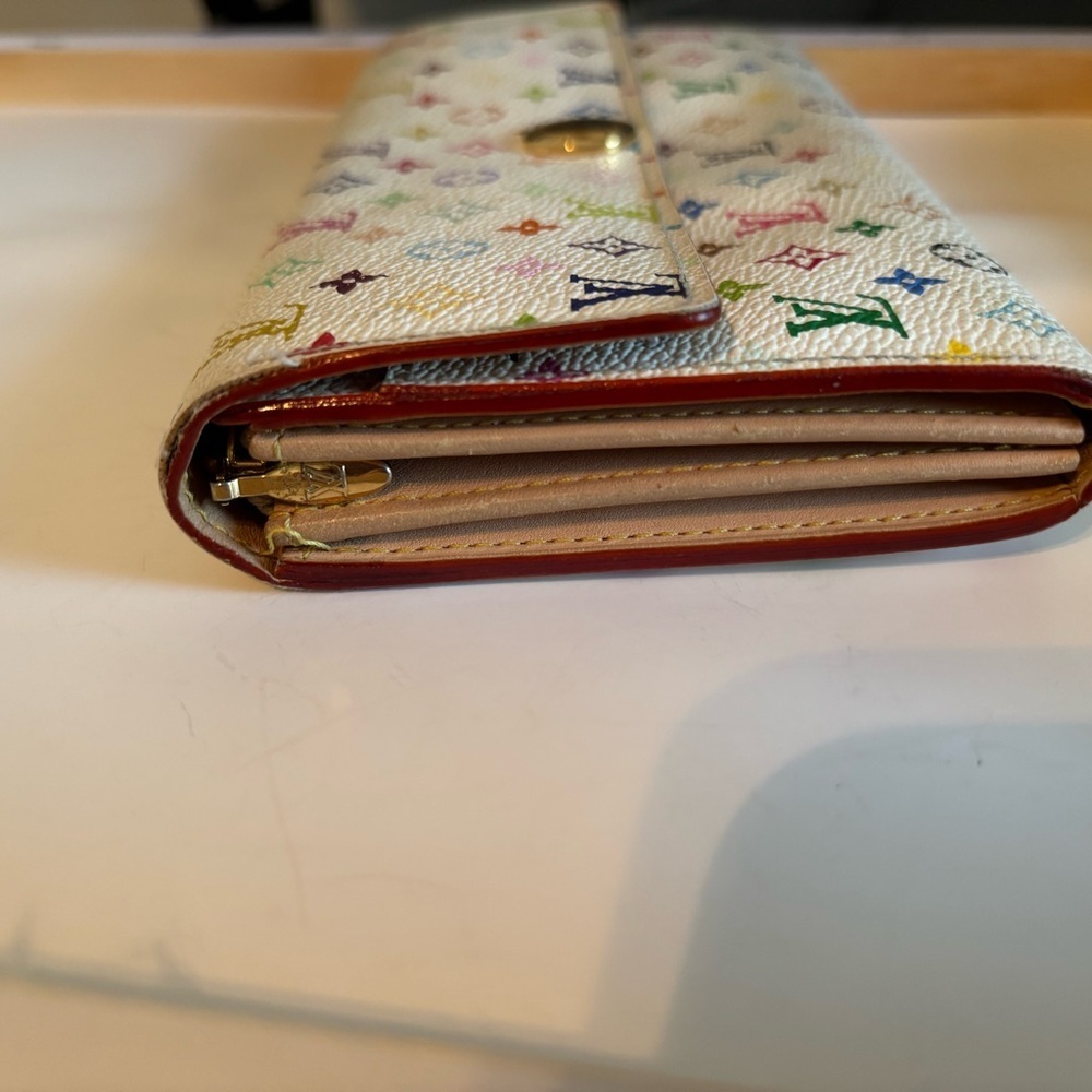 Rare Louis Vuitton x Takashi Murakami Monogram Multicolor Sarah Wallet WOC Ready - Picture 12 of 12